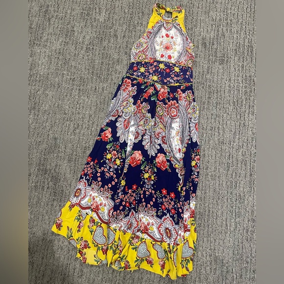 Anthropologie Maeve Myriam halter floral maxi dress size 4 - Picture 3 of 10